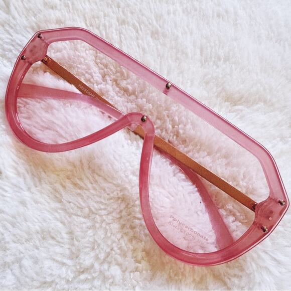 Clarissa Pink Oversized Sunglasses - Picture 2 of 14